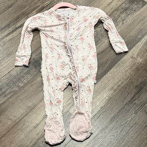 Posh Peanut Flamingo Print Kids Footie